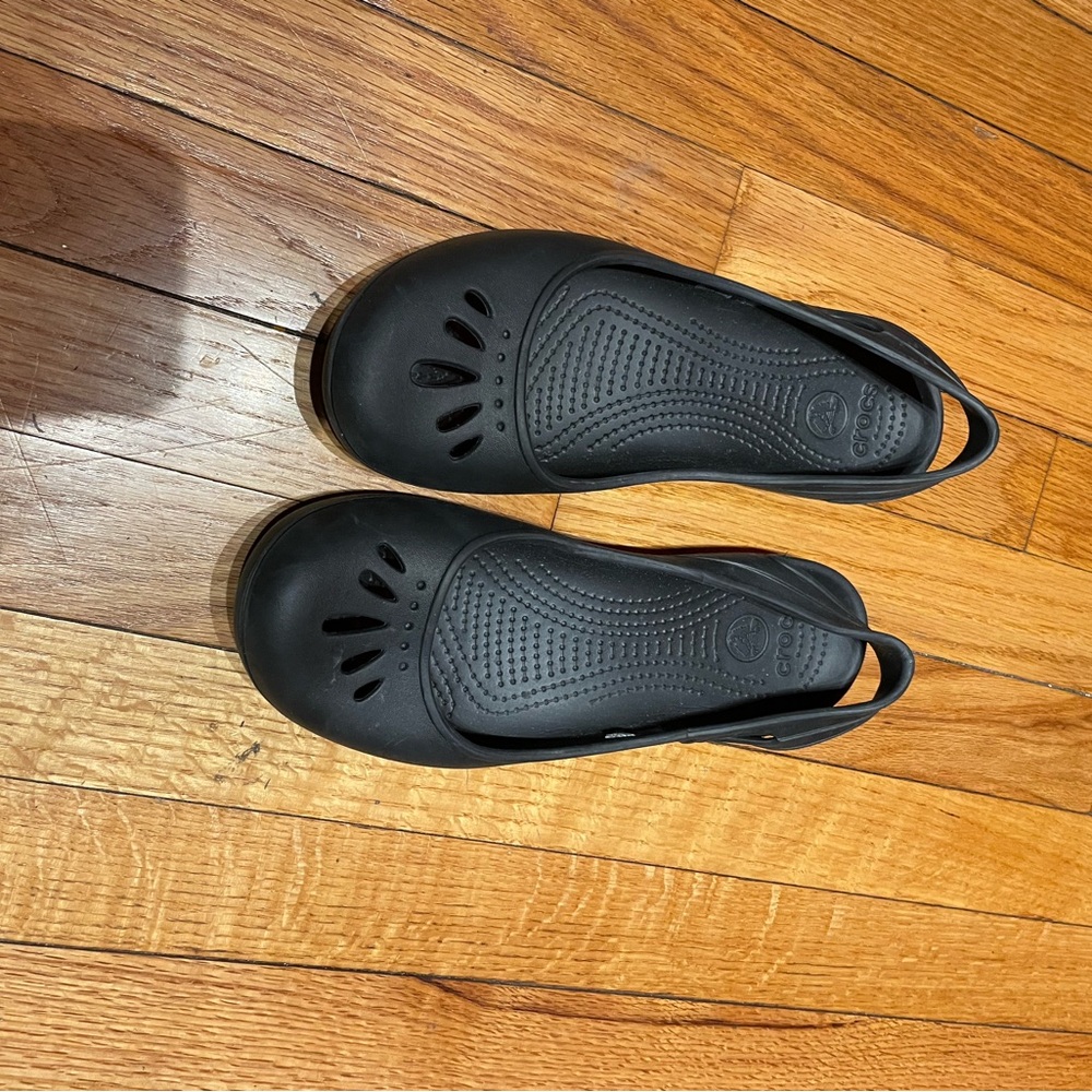 Crocs Kadee Ballet Slingback SlipOn Cutout Breathable Jelly Maryjane Taylor Flat - Picture 2 of 8
